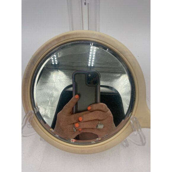 Vintage Ivory Plastic Handheld Mirror Handle - Picture 3 of 8